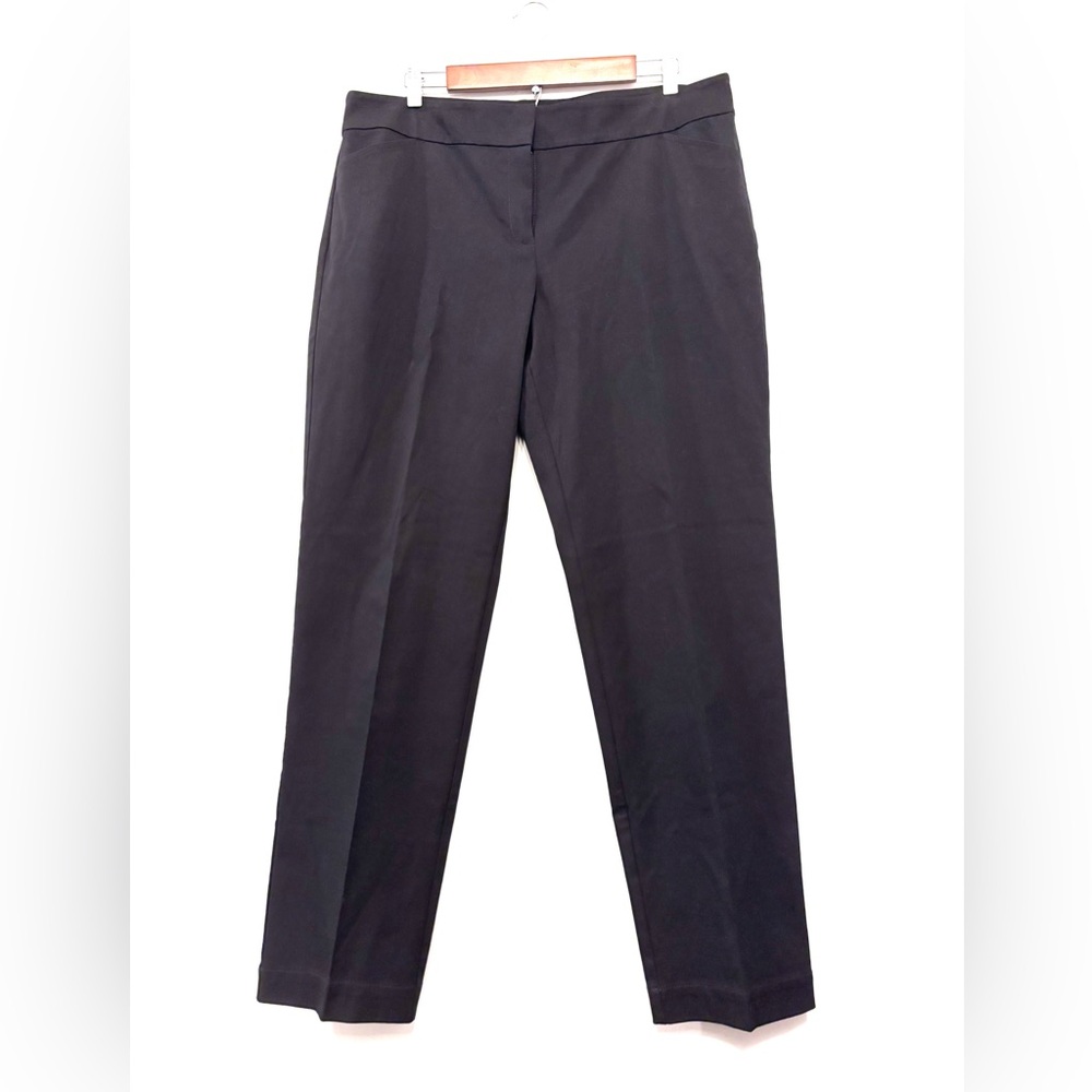 Eileen Fisher Organic Cotton Stretch Straight Leg Full Length Pants Women’s Sz L